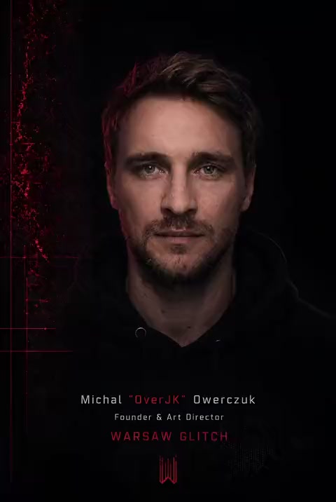 Michal "OverJK" Owerczuk, founder & art director of Warsaw Glitch